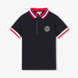 Jacadi Black Polo with Red and White Trim